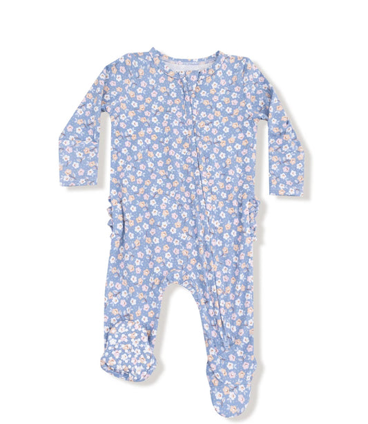 Country Calico 2 Way Zipper Footie