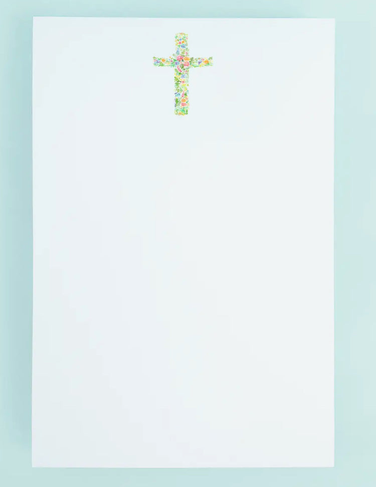 Floral Cross Notepad