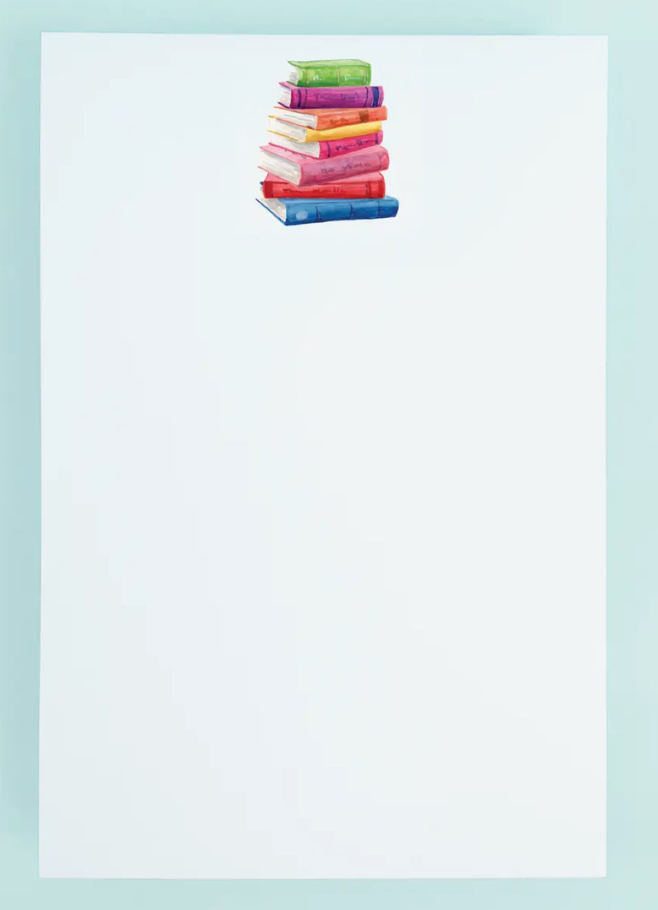 Pastel Book Stack Note Pad