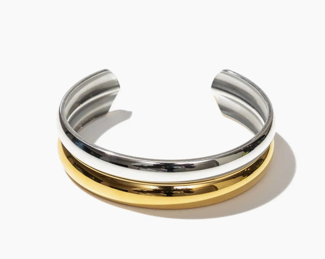 Waterproof Two Toned Cuff Bracelet