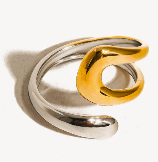 Gold Non-Tarnish Two Toned Ring