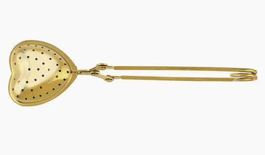 Gold Heart Tea Strainer