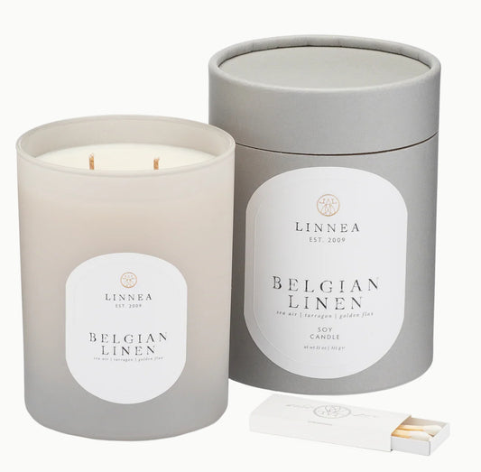 Belgian Linen 2 Wick Candle