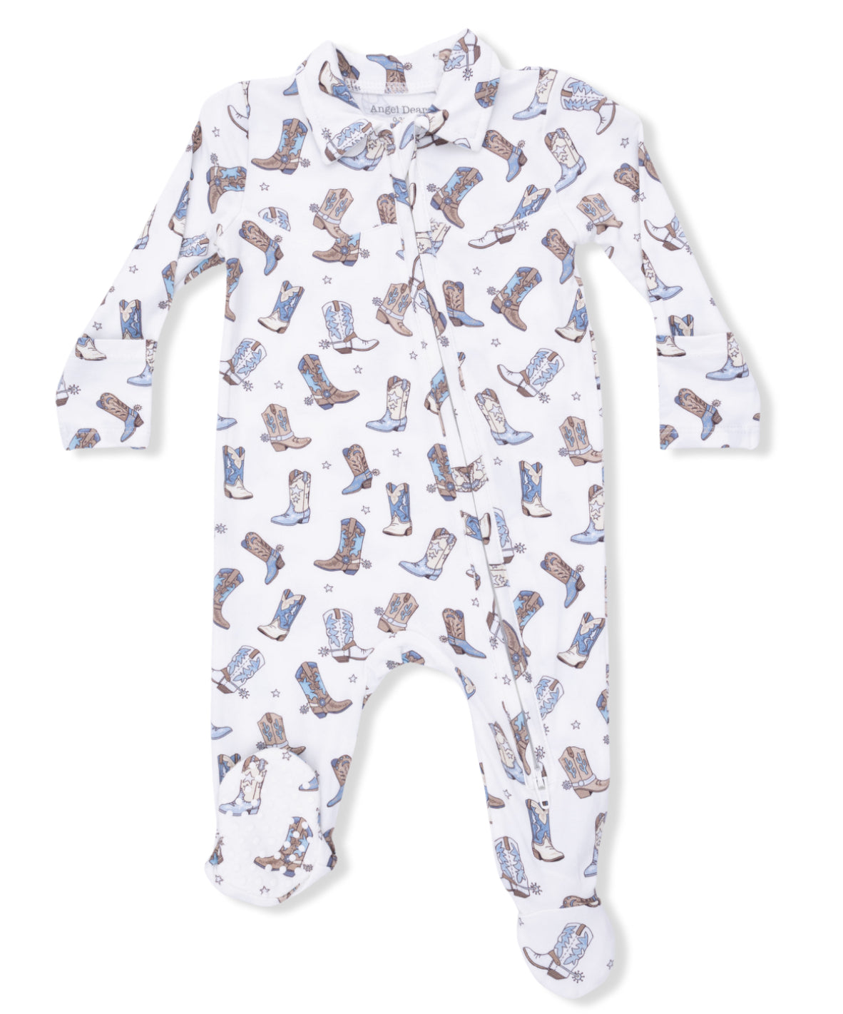 Cowboy Boots Two Way Zipper Footie