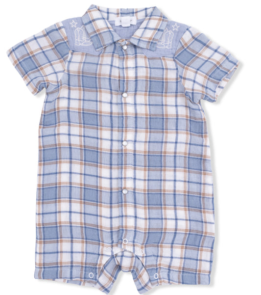 Western Plaid Pearl Snap Shortie