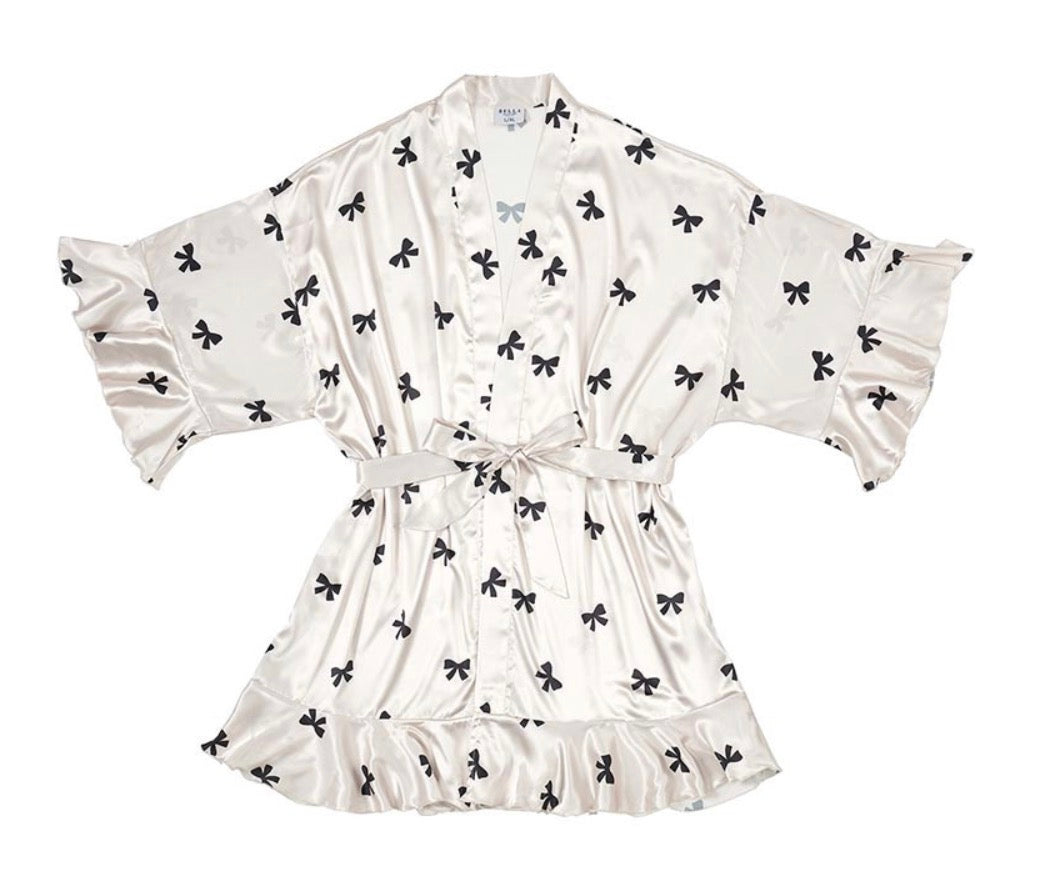 Ruffle Satin Robe L-XL