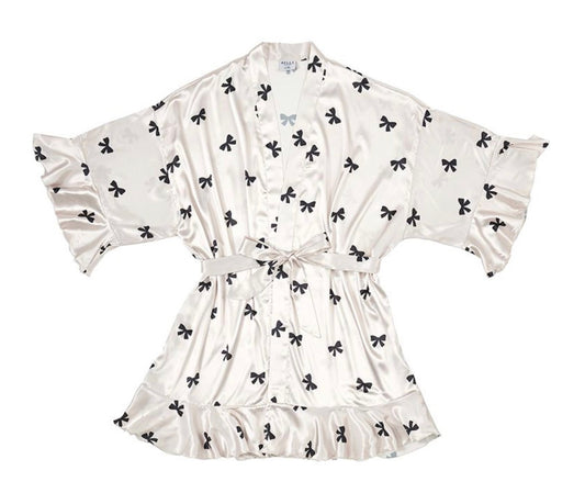 Ruffle Satin Robe L-XL