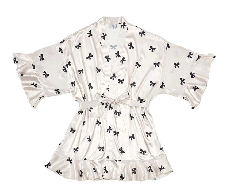 Ruffle Satin Robe L-XL