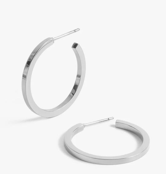 Jay Hoops 1” Silver