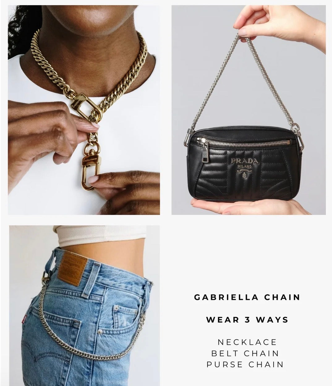 Gabriella Chain 3 In One Gold