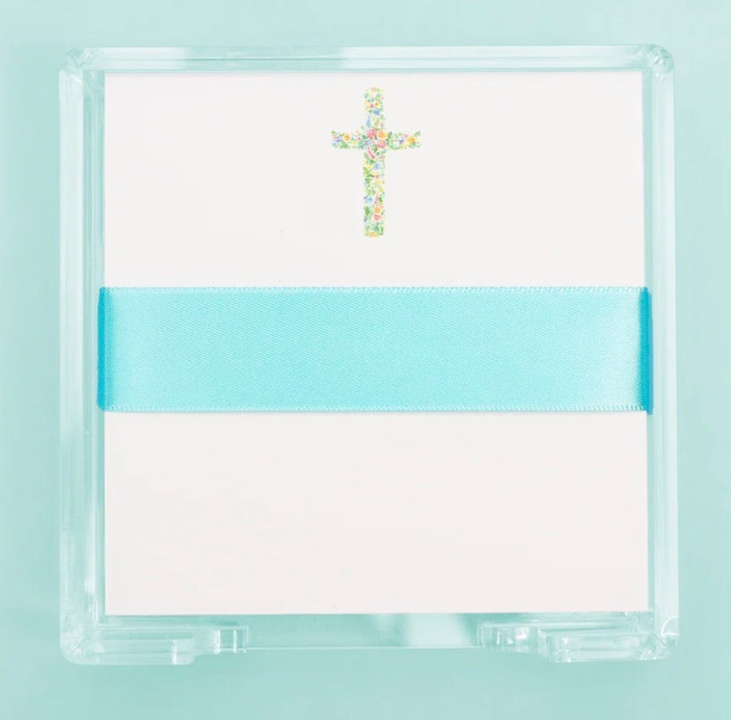 Floral Cross Desk Set