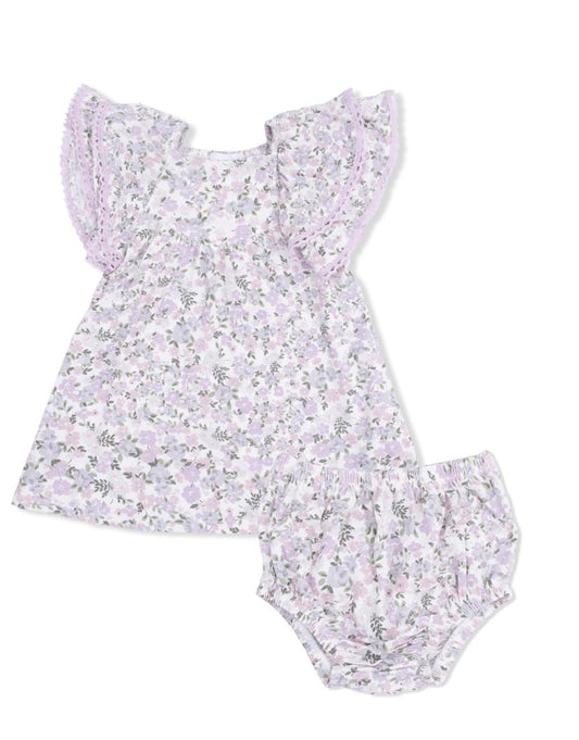 Floral V Neck Dress and Bloomer