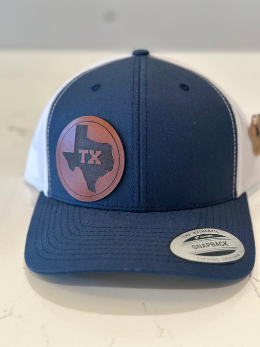 Trevizo Mens Hat With Leather TX State Patch