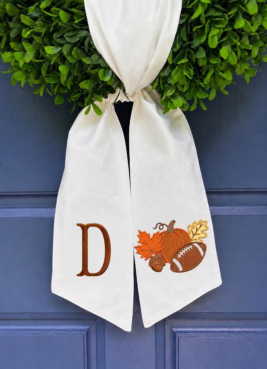 Custom Fall Wreath Sash