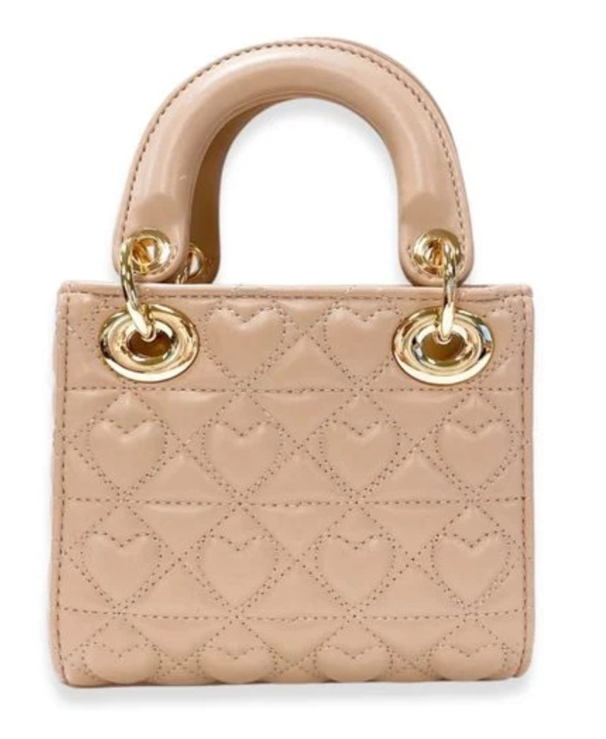 Heart Quilted Girls Bag