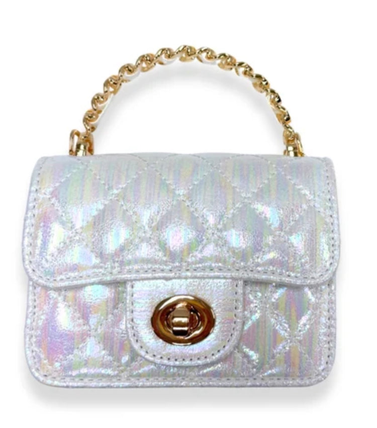 Shiny Quilted Girls Purse