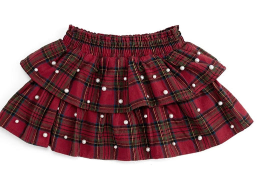 Christmas Tartan Pearl Skirt
