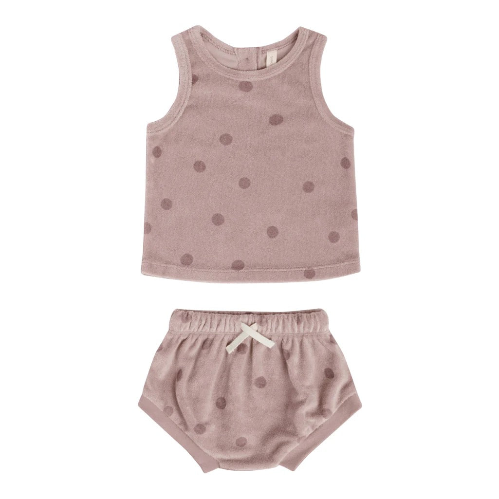 Quincy Mae Terry Tank Set Dots