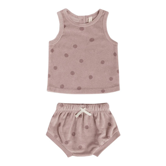 Quincy Mae Terry Tank Set Dots