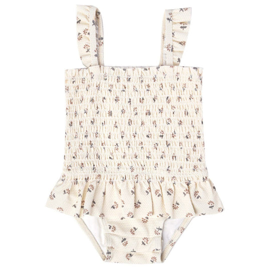 Quincy Mae Smocked One Piece Swimsuit Daisy