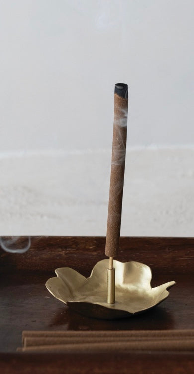 Brass Flower Incense Holder