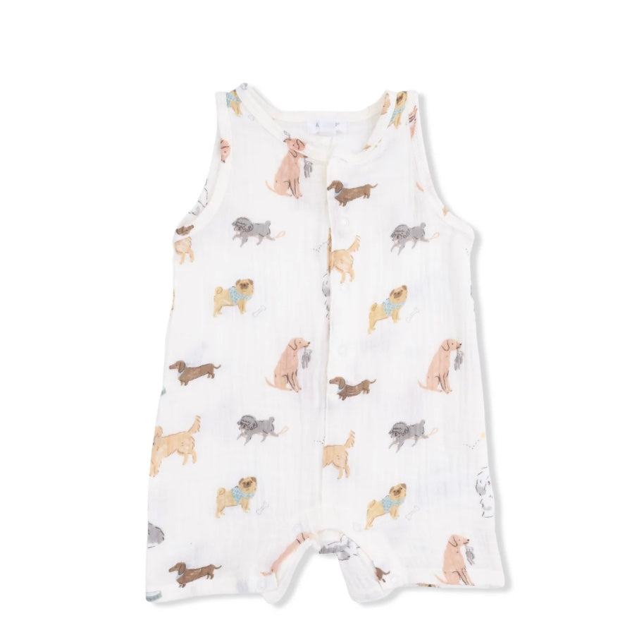 Awesome Dogs Sleeveless Shortie Romper