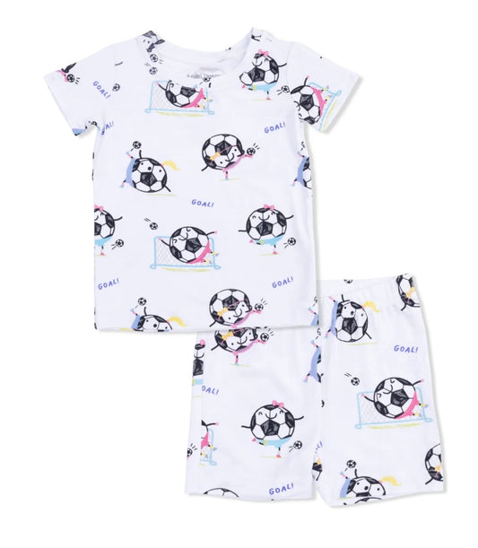 Soccer Balls Playing Soccer Pink Loungewear Set