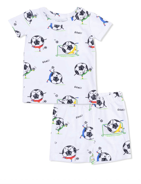 Soccer Balls Playing Soccer Blue Loungewear Set