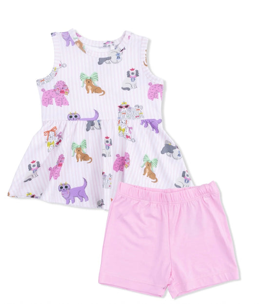 Fancy Dogs Peplum Tank and Bike Short