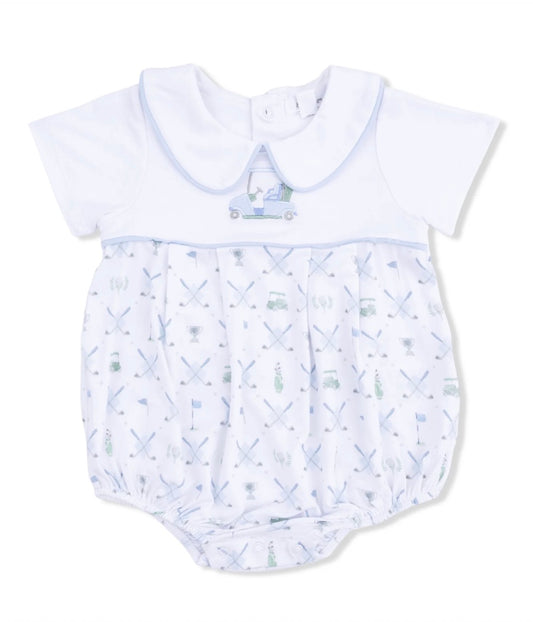 Golf Treliss Blue  Box Pleat Bubble