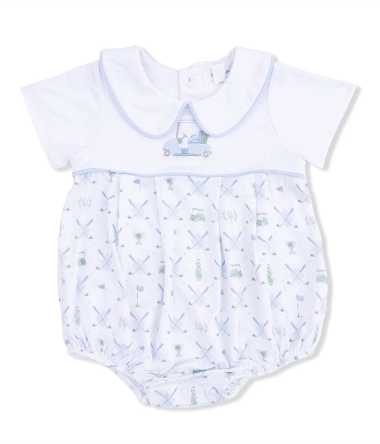 Golf Treliss Blue  Box Pleat Bubble