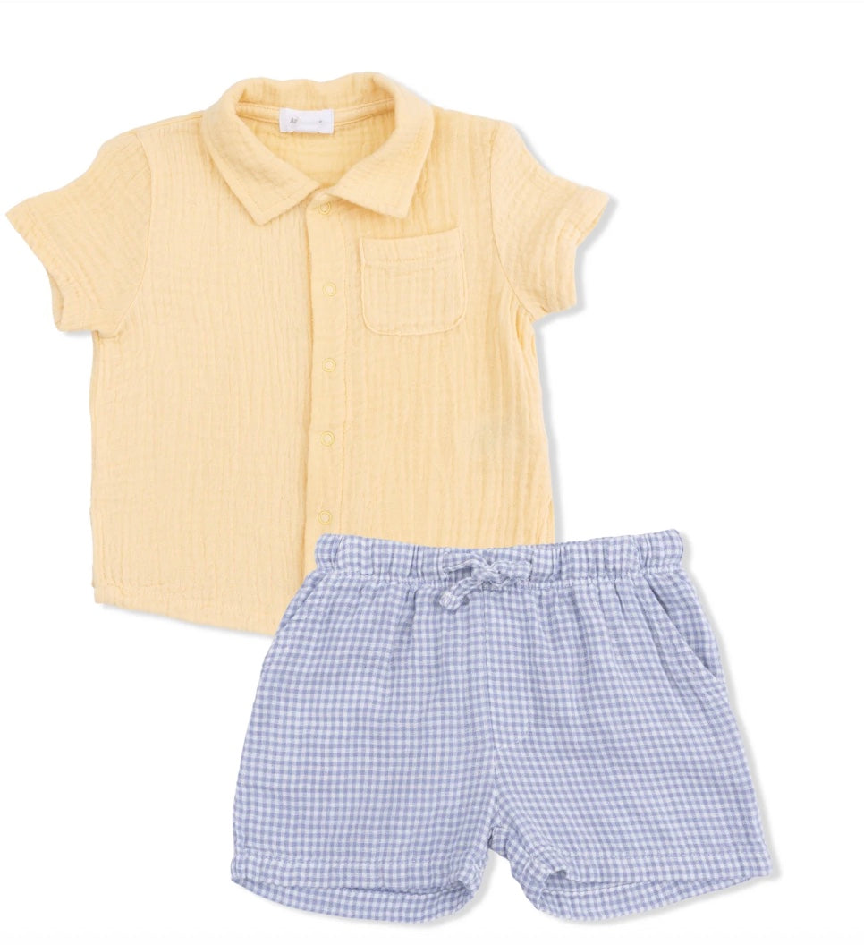 Gingham Short and Polo Shirt