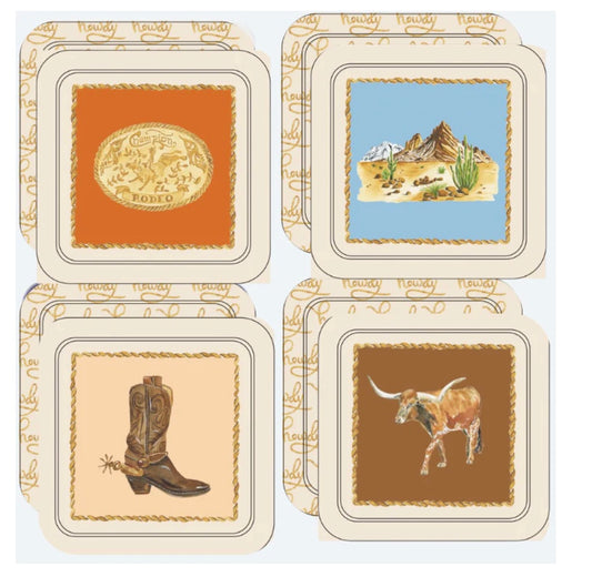Cowboy Coasters Set of 4