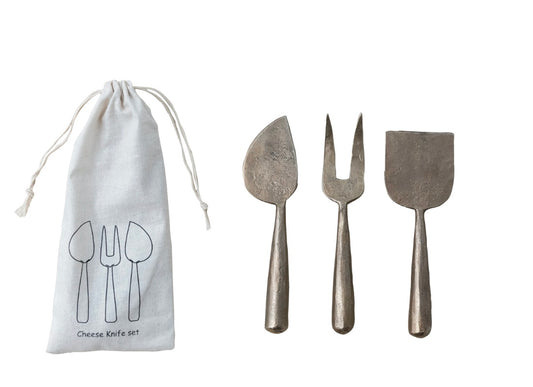 Metal Cheese Servers Set of 3