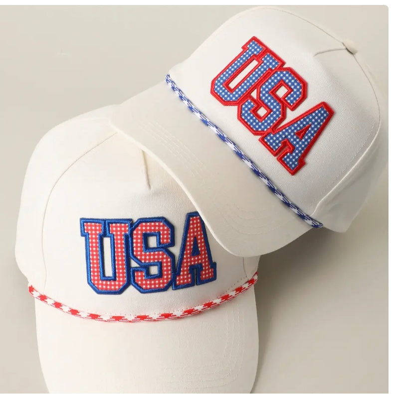 USA Patch Rope Trucker Hat