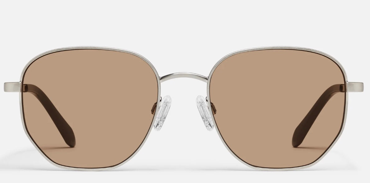 Big Time Silver/Tan Sunglasses