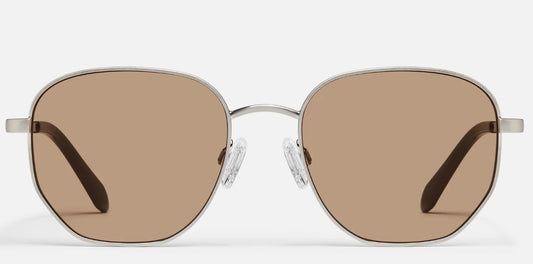 Big Time Silver/Tan Sunglasses