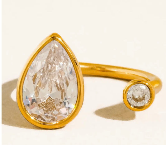 CZ Gold Open RIng