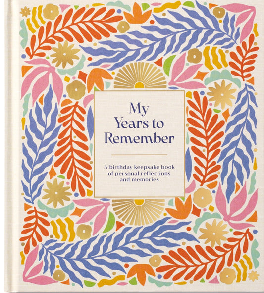 My Years To Remember Birthday Keepsake Book