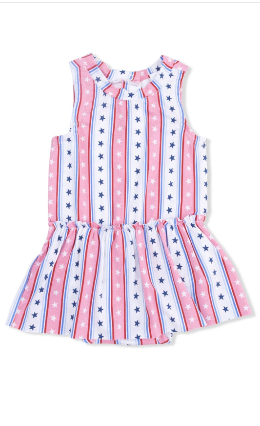 Stars And Stripes Bodysuit With Skirt