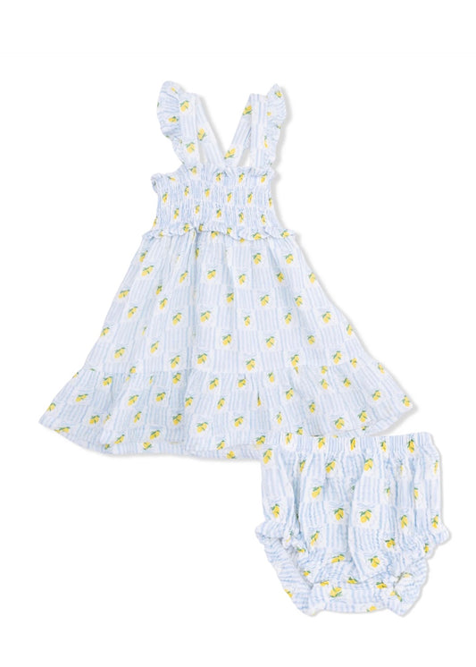Lovely Lemons Ruffle Sun Dress With Bloomer