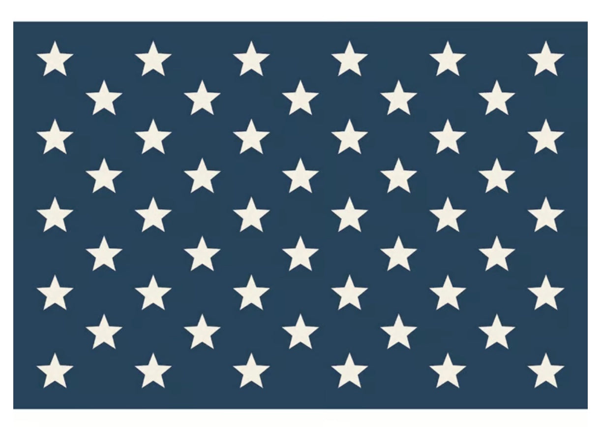 Stars On Blue Paper Placement