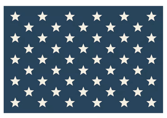 Stars On Blue Paper Placement