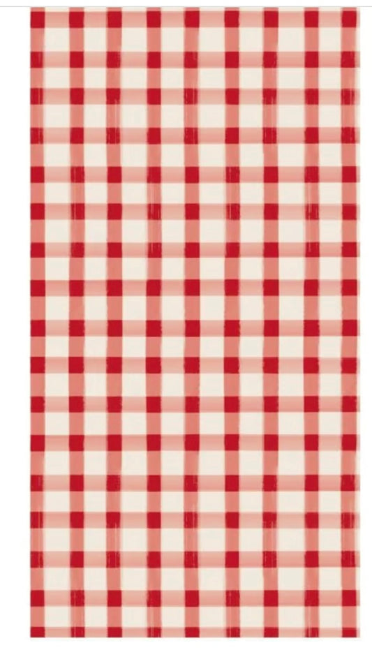 Red Check Paper Napkin