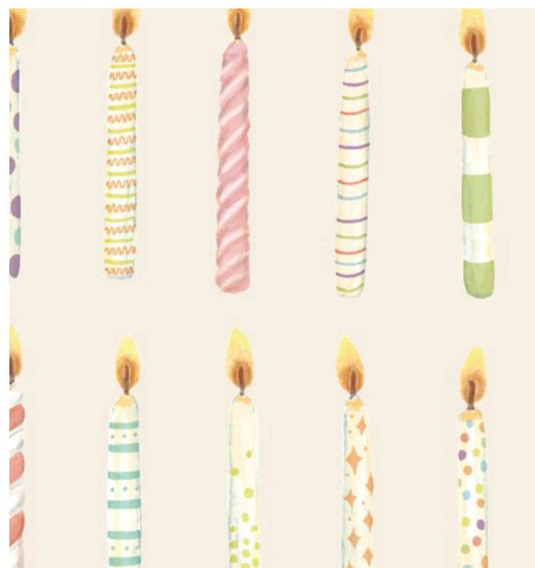 Birthday Candles Cocktail Napkin