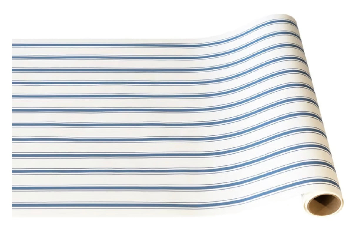 Blue Stripe Paper Table Runner