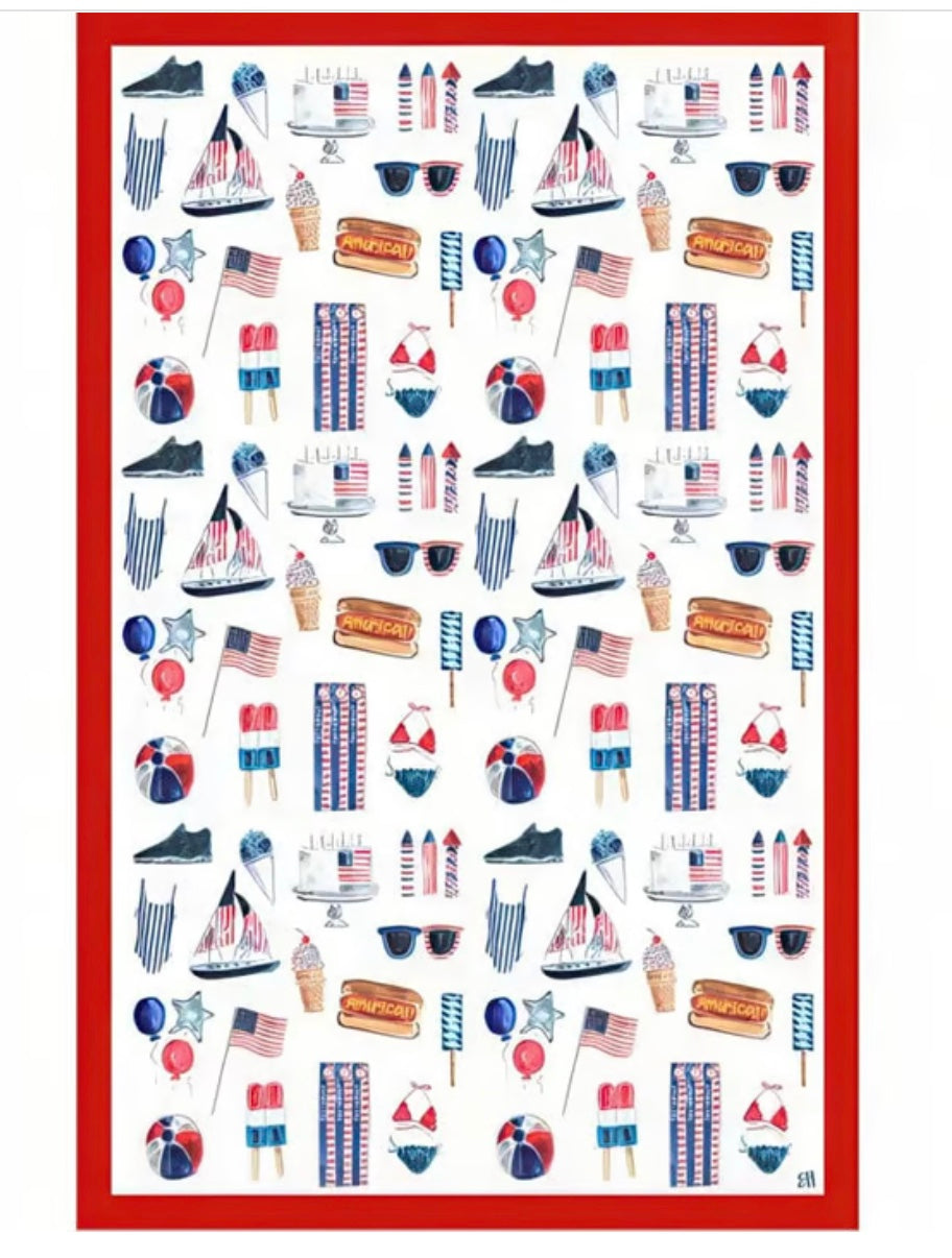 Summer Fun Tea Towel Double Sided