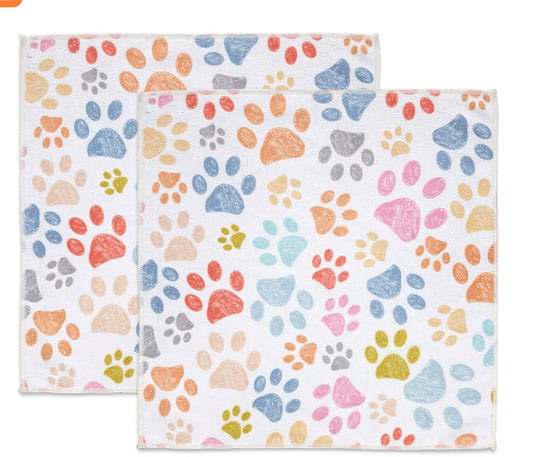 Mircofiber Paw Towels Set of 2