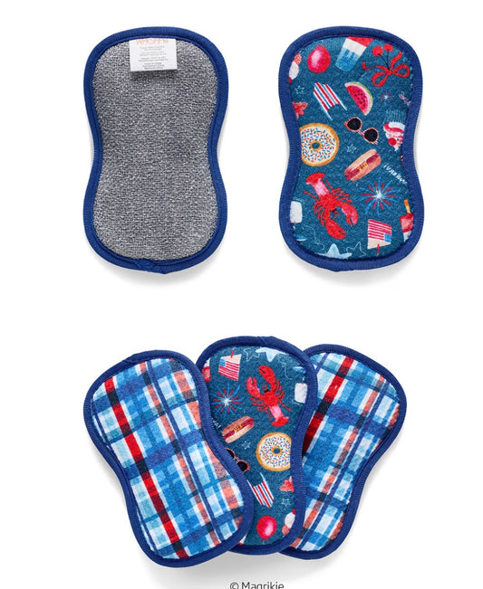 Summer Favorites Microfiber Scrubbie Set of 4