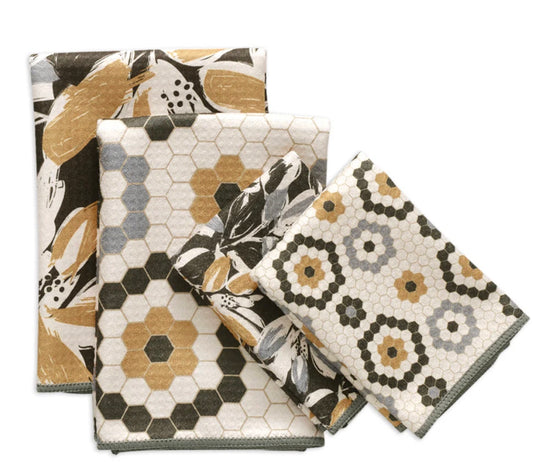 Leaf Tiles Microfiber Towels Set of 4